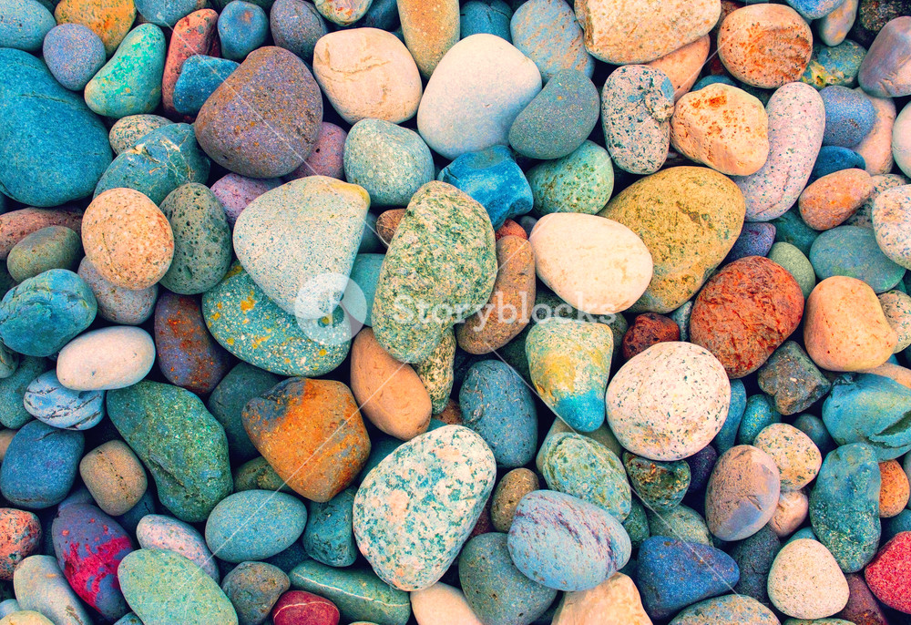 Vintage Colorful Pebble Background Royalty Stock Image