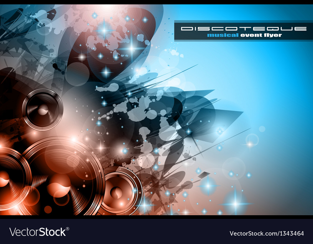 Music club background for disco dance posters Vector Image