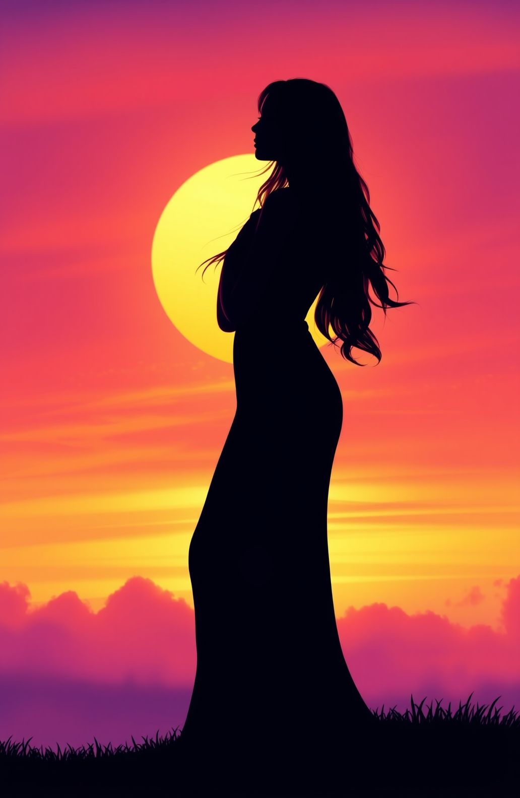 Woman Silhouette Wallpaper