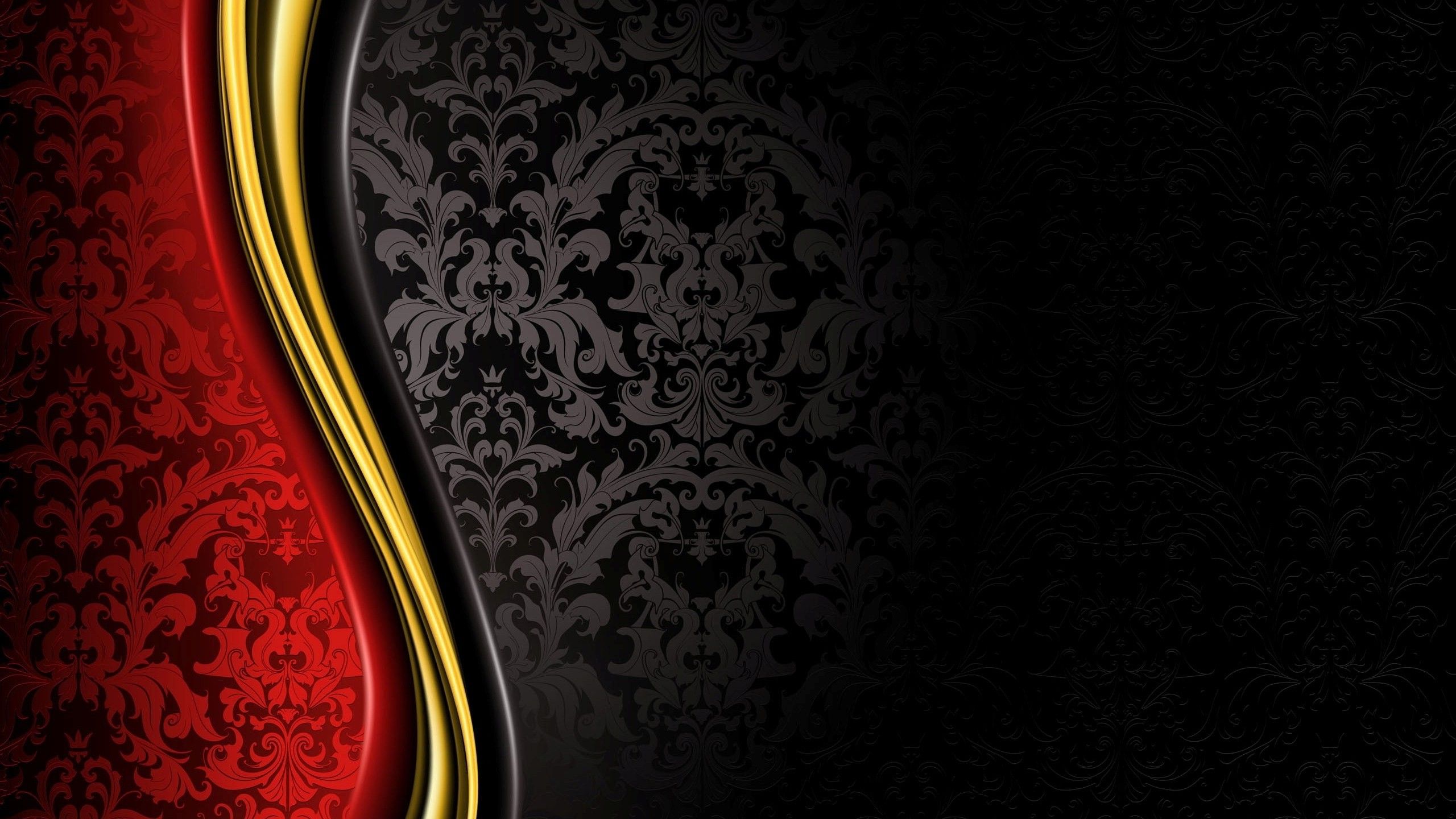 luxury Royal Grand Black Gold Red Abstract