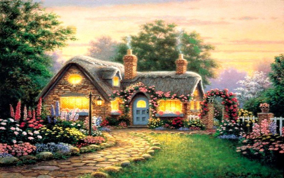 Rose Cottage Fondo De Pantalla