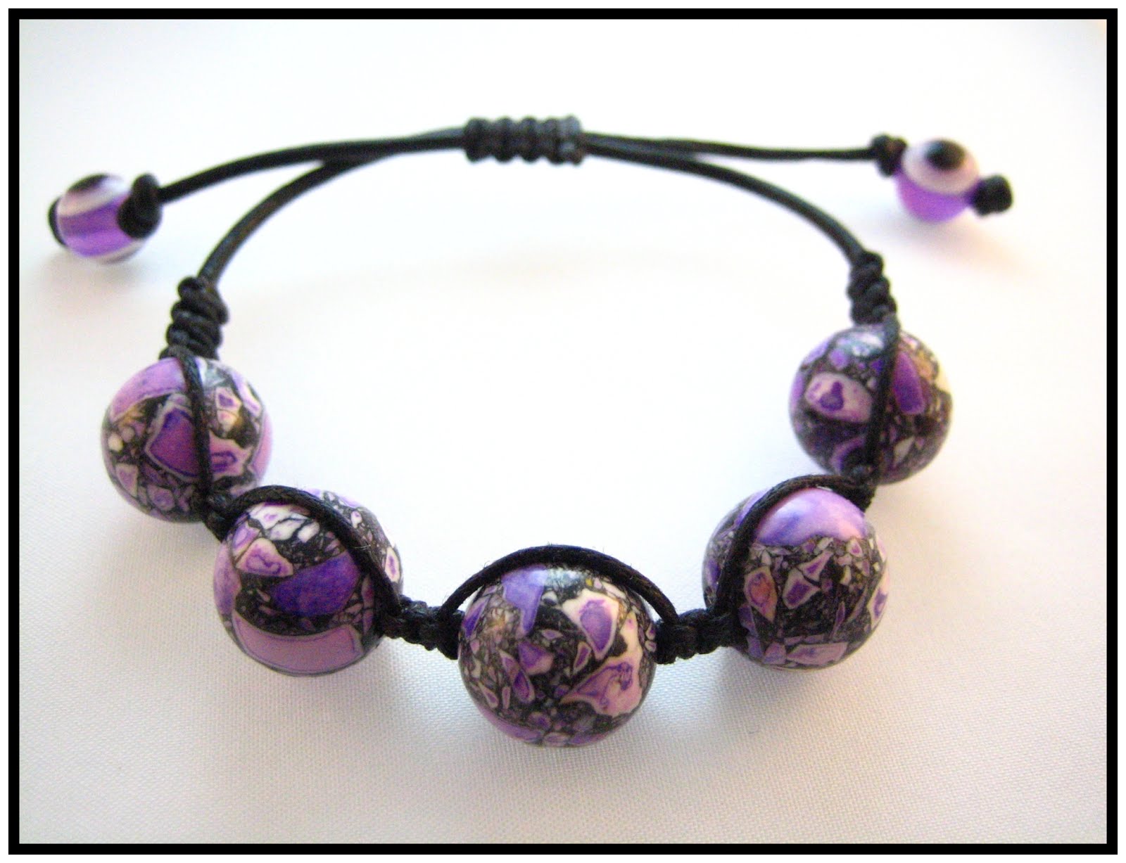 Shamballa Bracelets Hip Hop Bling Jewelry Beads Purple Black Mocha HD