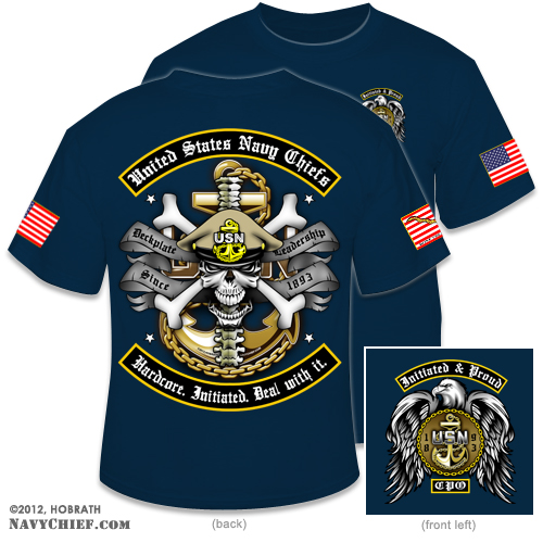 Us Navy Chiefs Hardcore Initiated Deal With It T Shirt