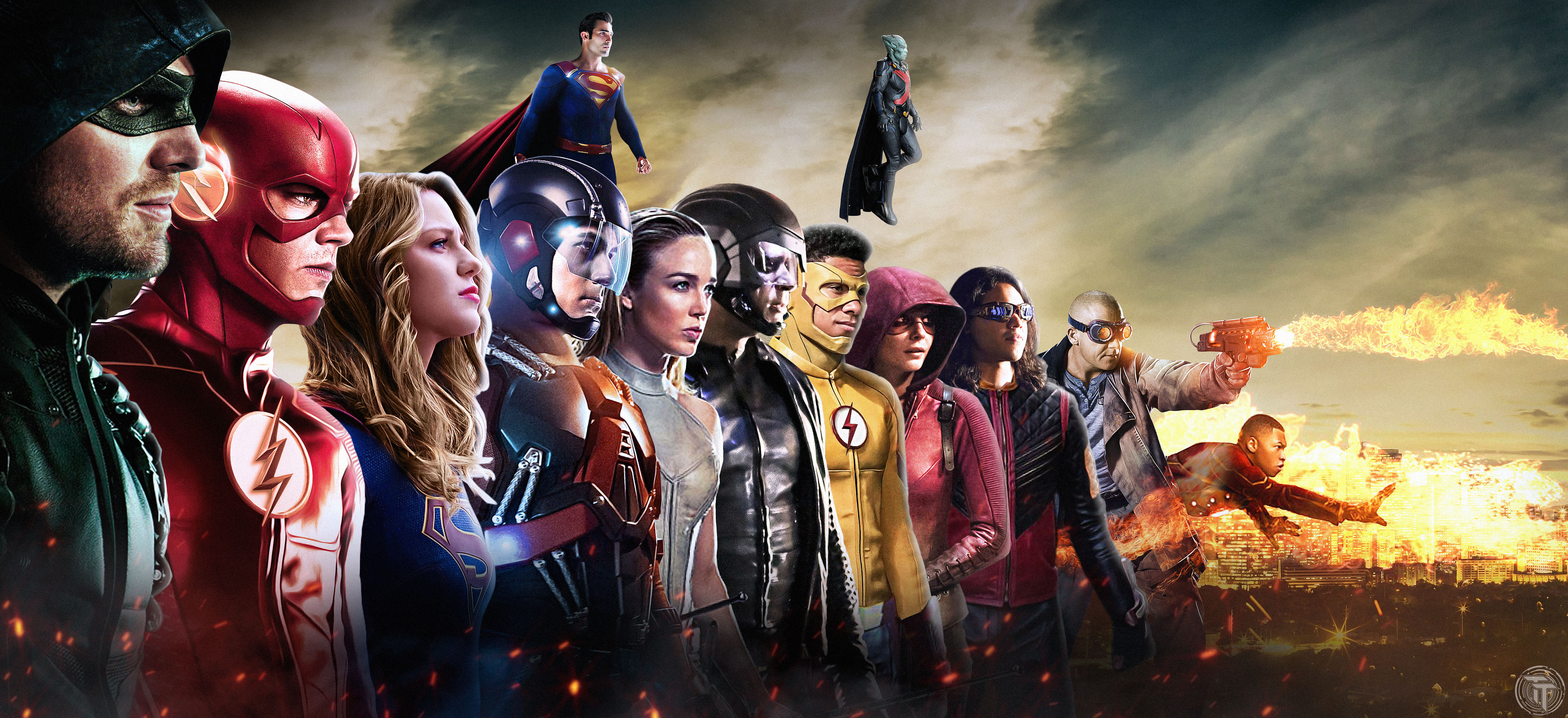 Dc Cw All Superheroes Laptop Full HD 1080p 4k Wallpaper