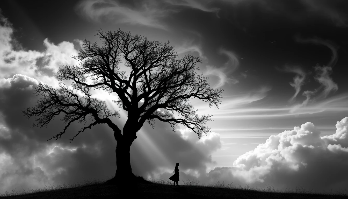 Sad Black And White Wallpaper