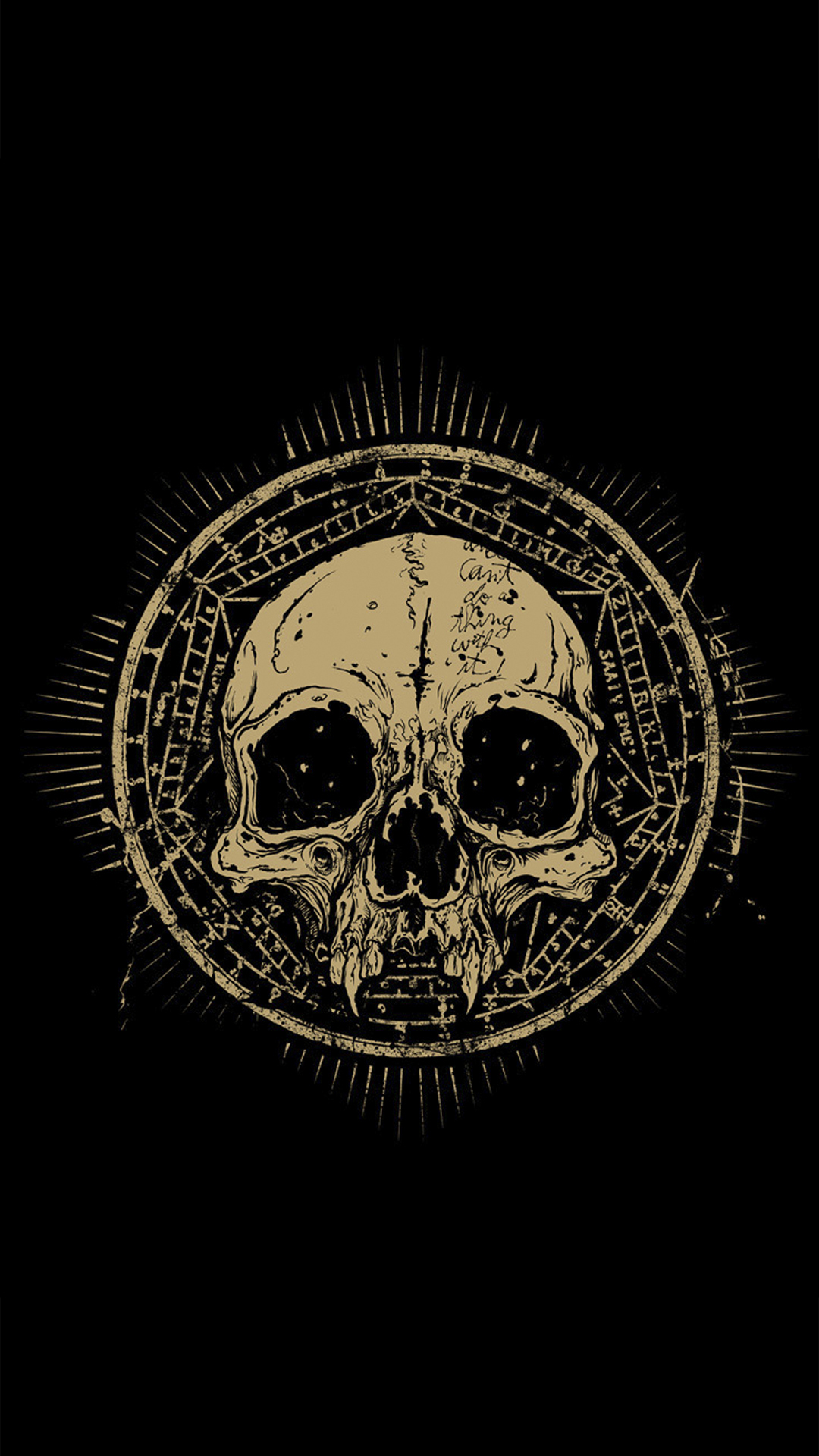 Skull Talisman Grunge Android Wallpaper free download
