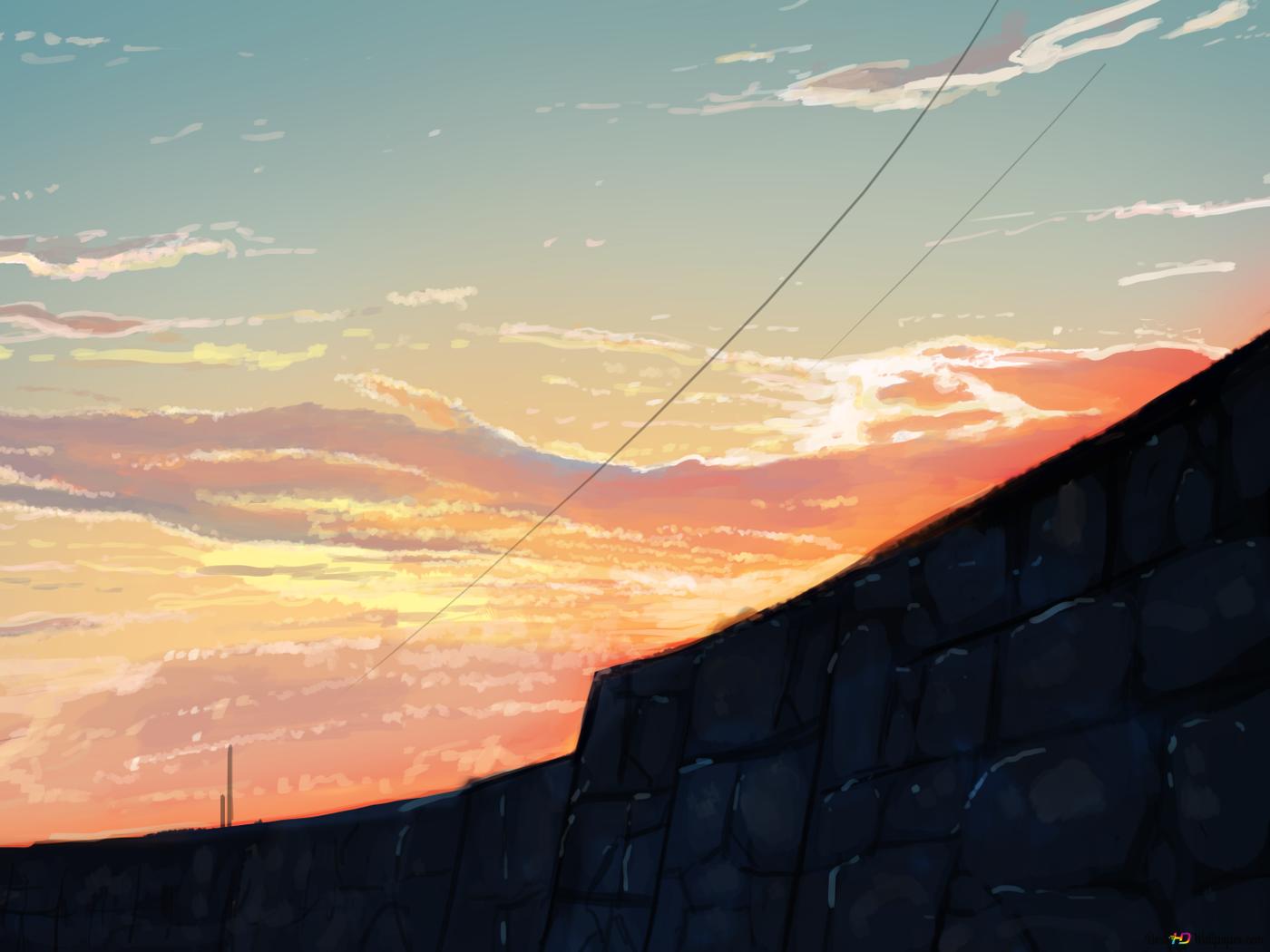 Anime Sunset Wallpaper