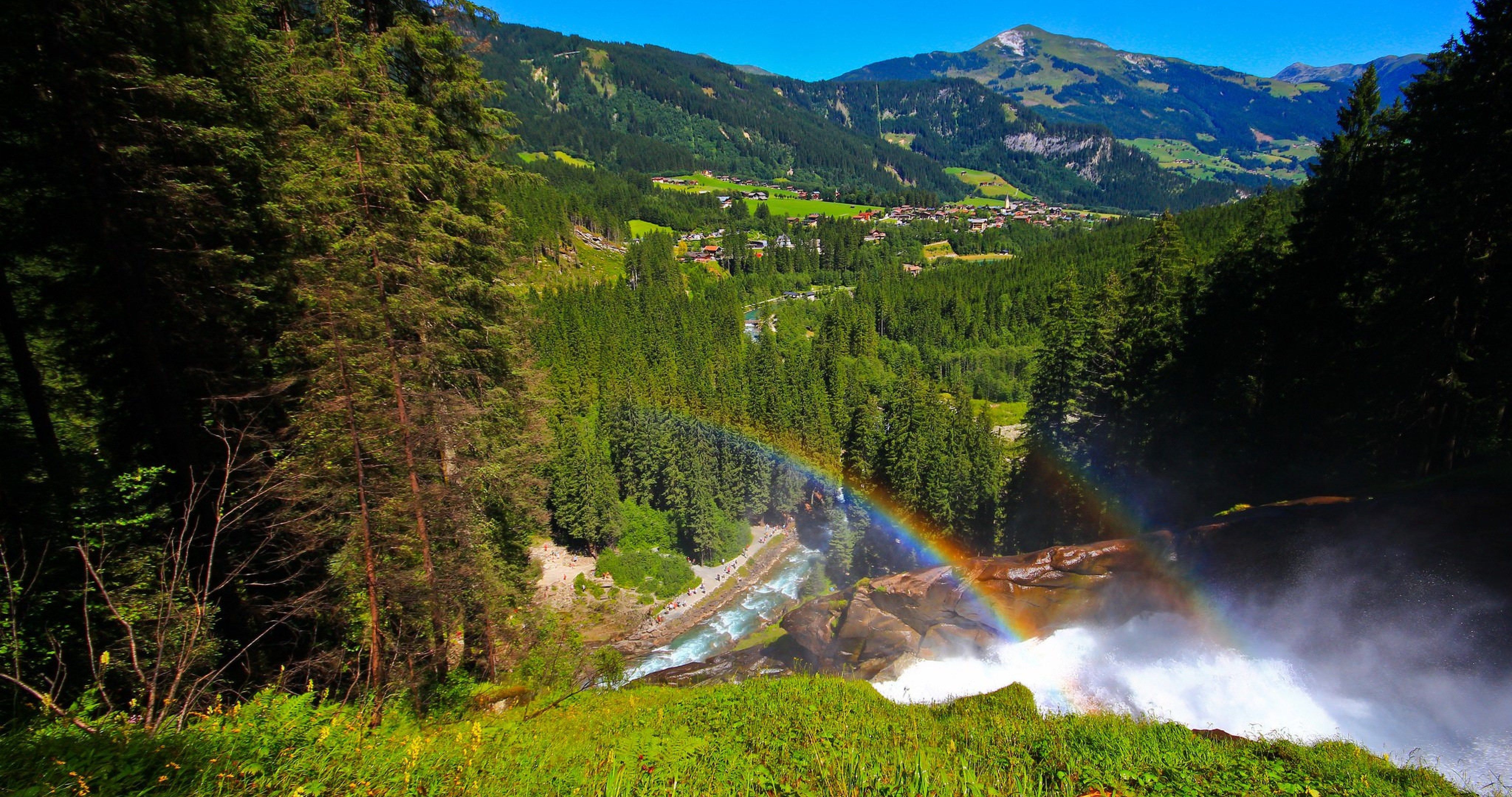 Krimml Waterfalls Austria 4k Ultra HD Wallpaper Ololoshenka