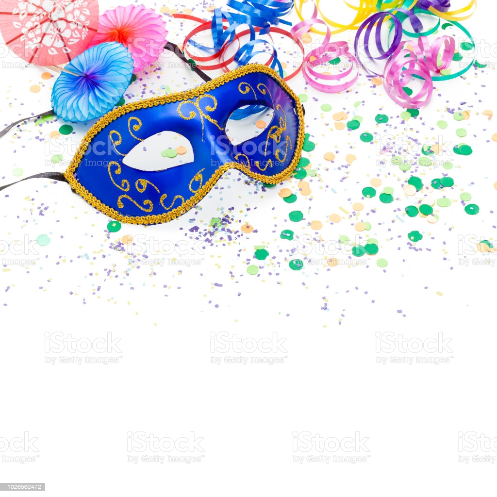 Party Or Carnival Backgrounds Mask Streamers Umbrellas And