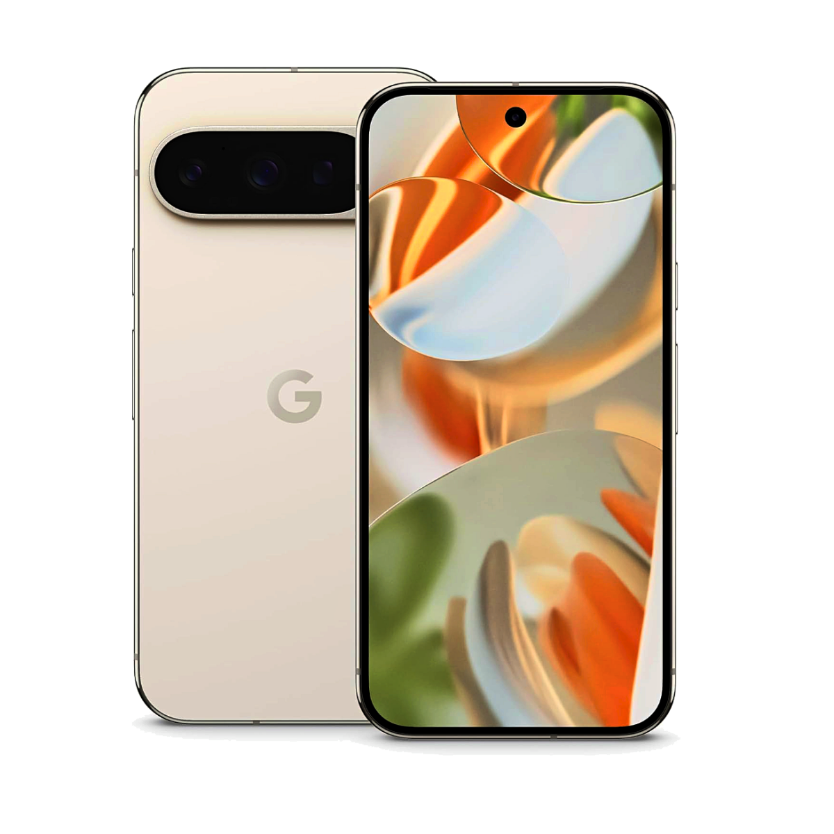 Google Pixel 9 Phone with Abstract Wallpaper
