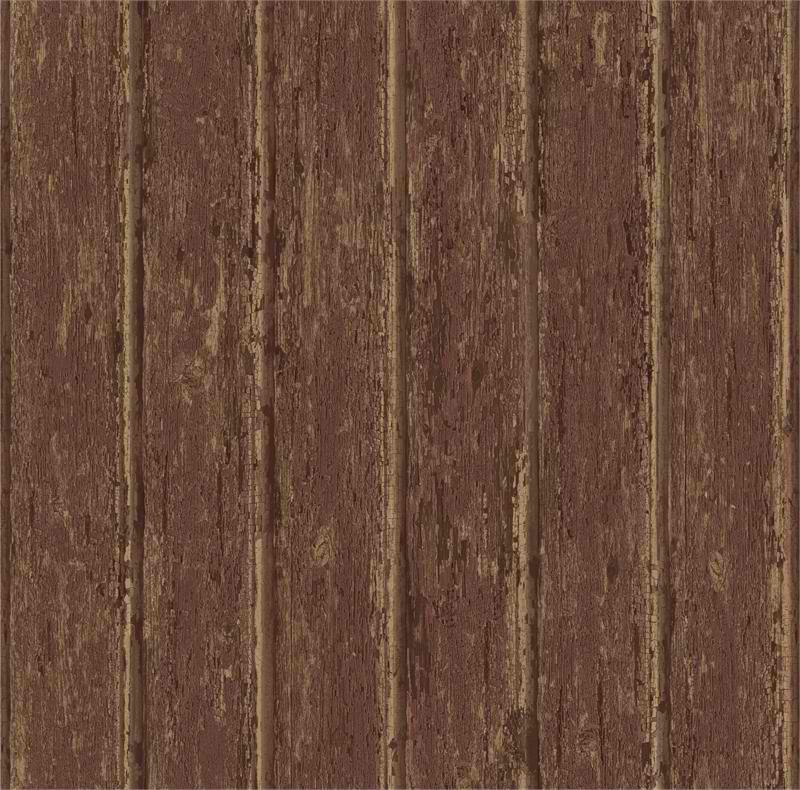 Burgundy Weathered Clapboard Wallpaper Rustic Country Primitive