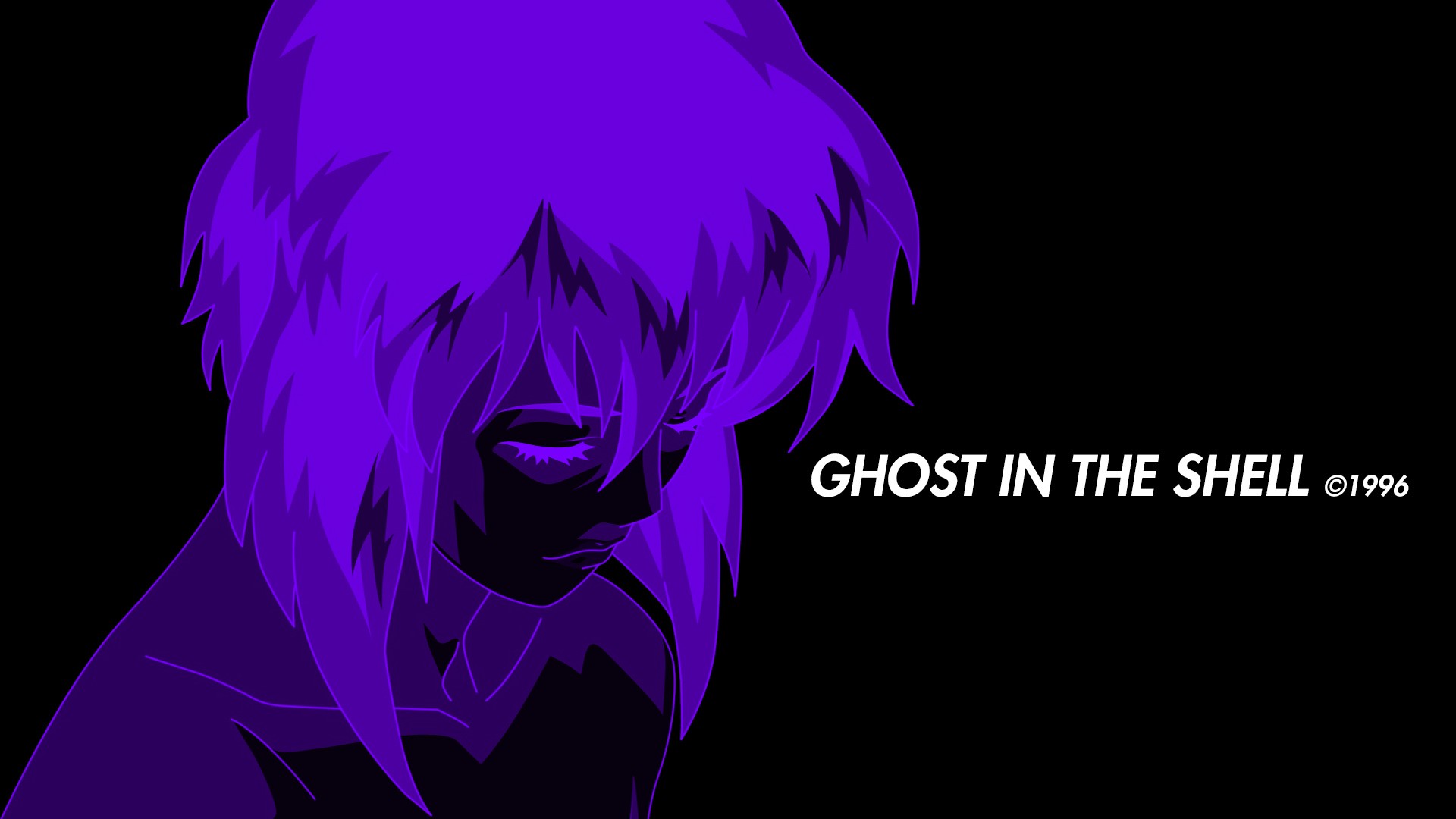 Ghost In The Shell Anime Purple Kusanagi Motoko Wallpaper HD