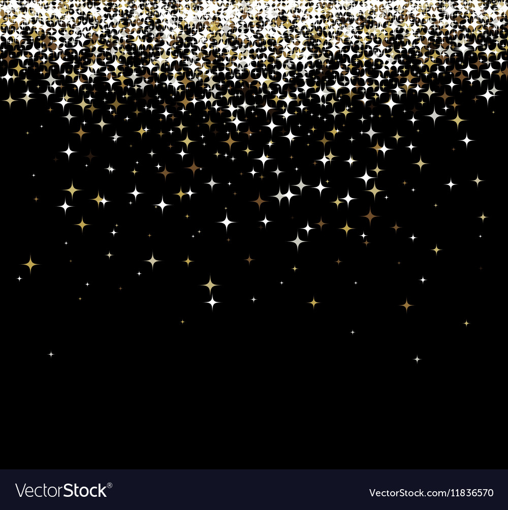 Black Shining Background With Stars Royalty Vector