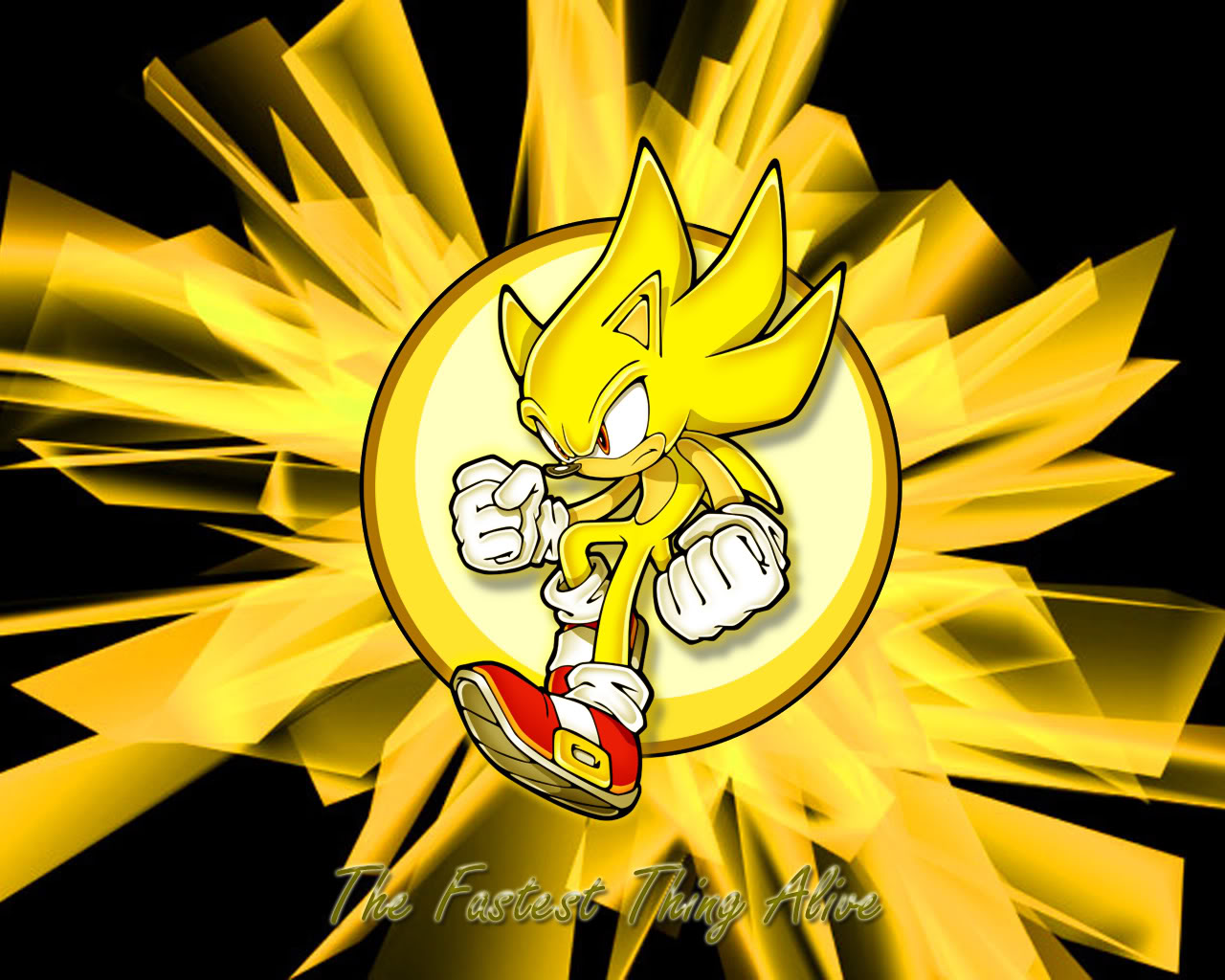 Super Sonic HD Background Wallpaper