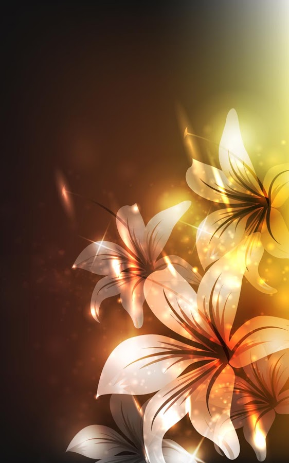 Glowing Flowers Live Wallpaper In Cafe Bazaar For Android