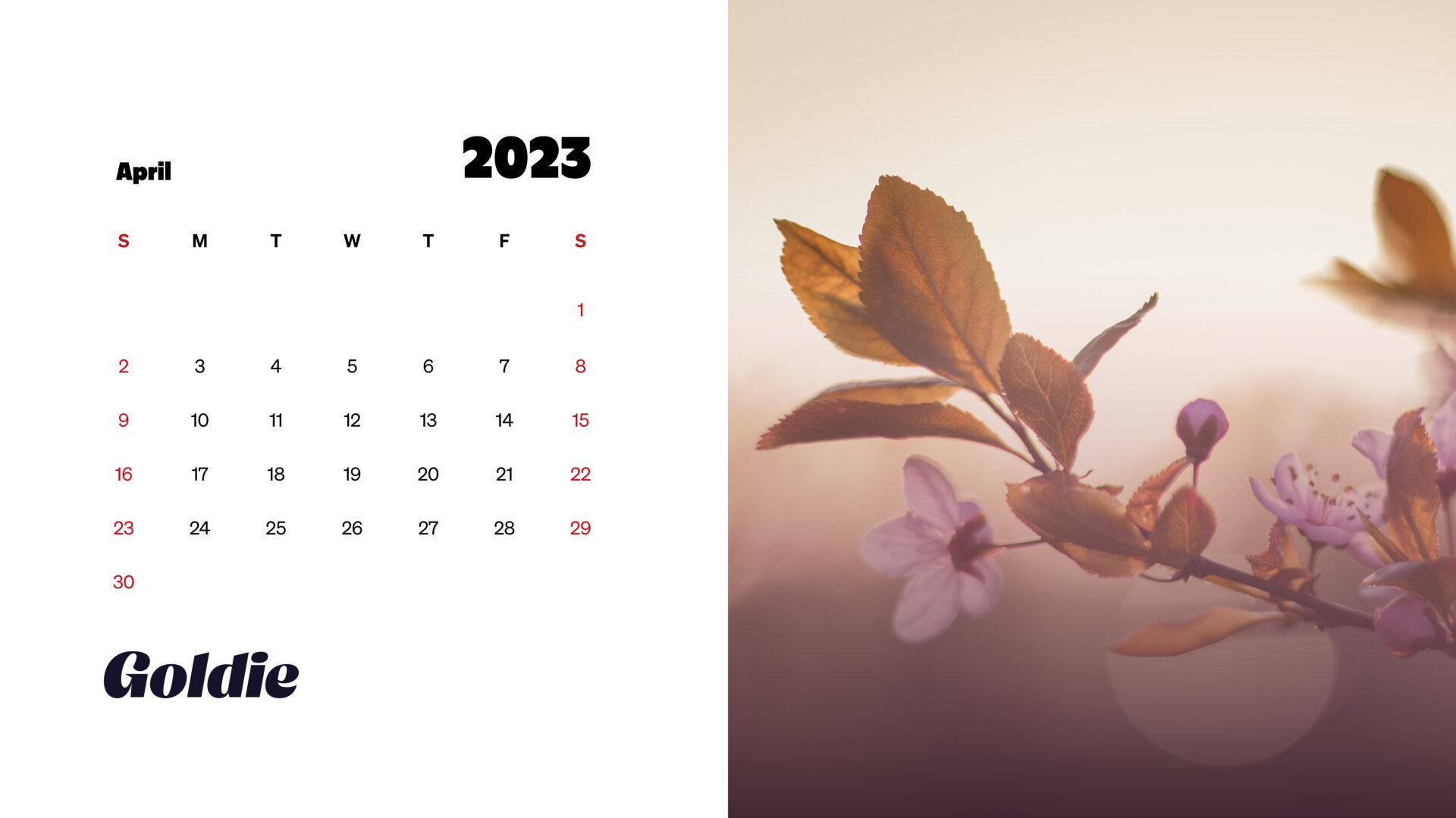 April Calendar Wallpaper Desktop Mobile