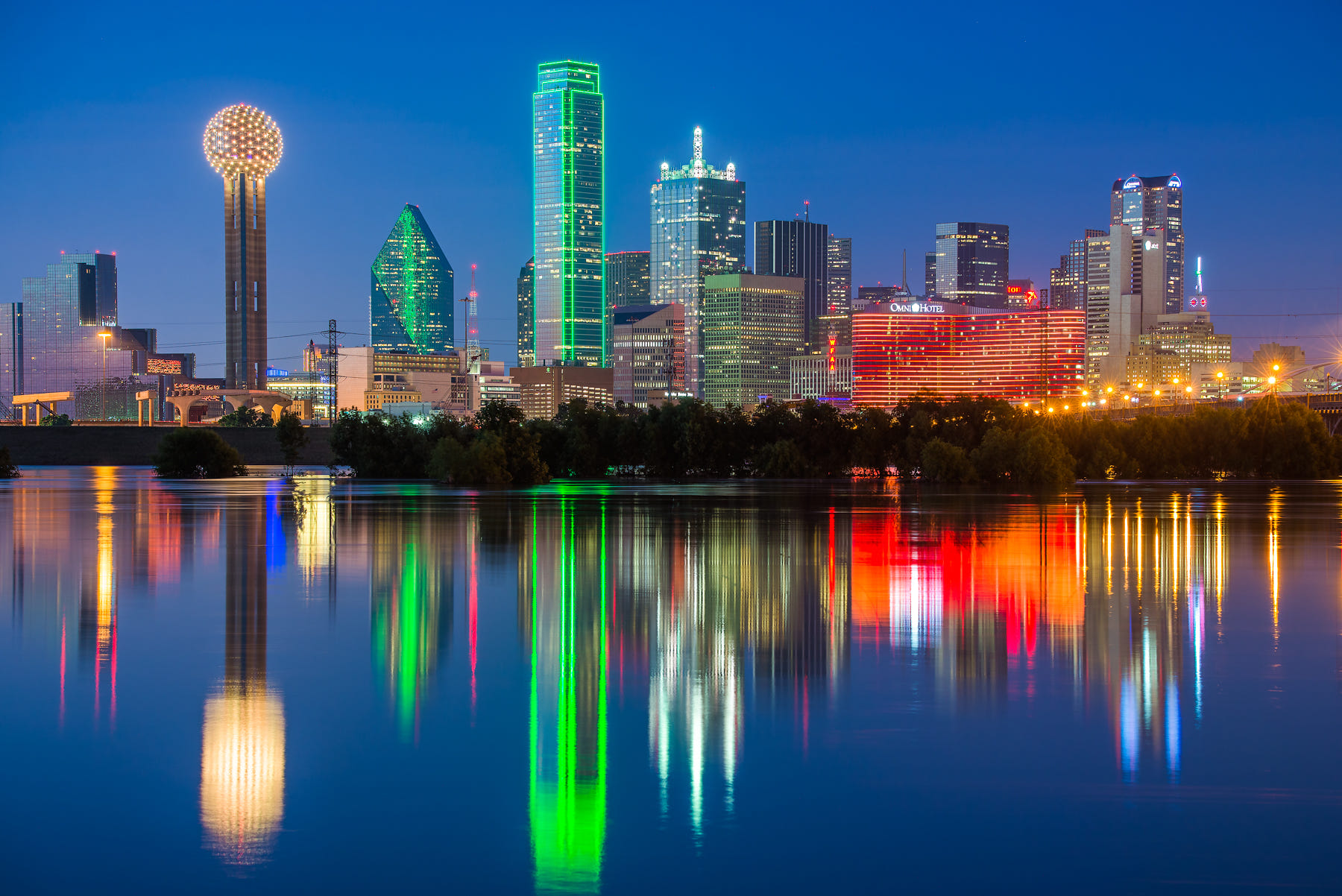 Dallas Skyline Reflections by Dalton Aiken   Photo