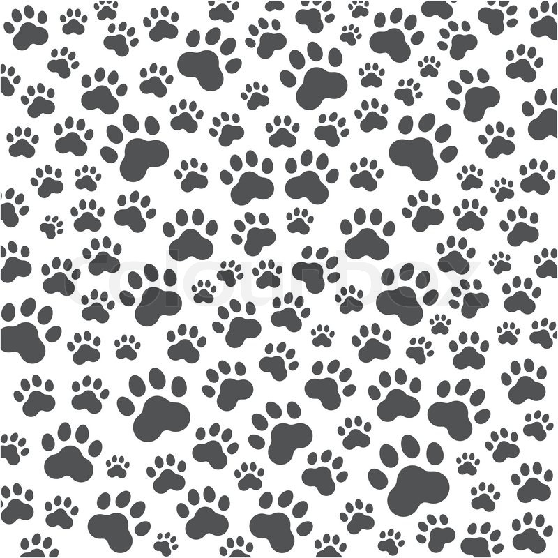Cat Paw Print Background Or Dog Paws