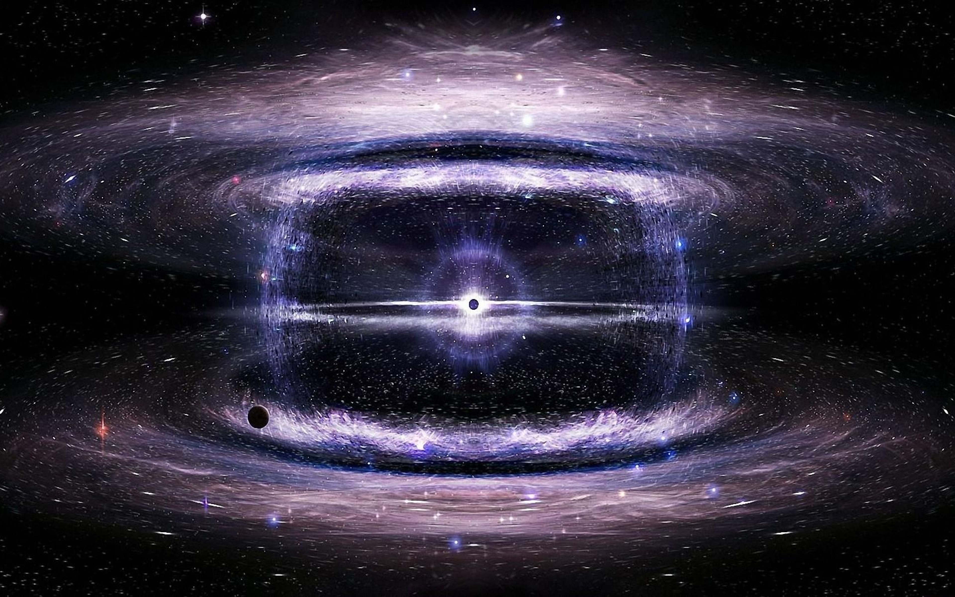 Black Hole Space Stars Circles Universe Ultra HD 4k Background