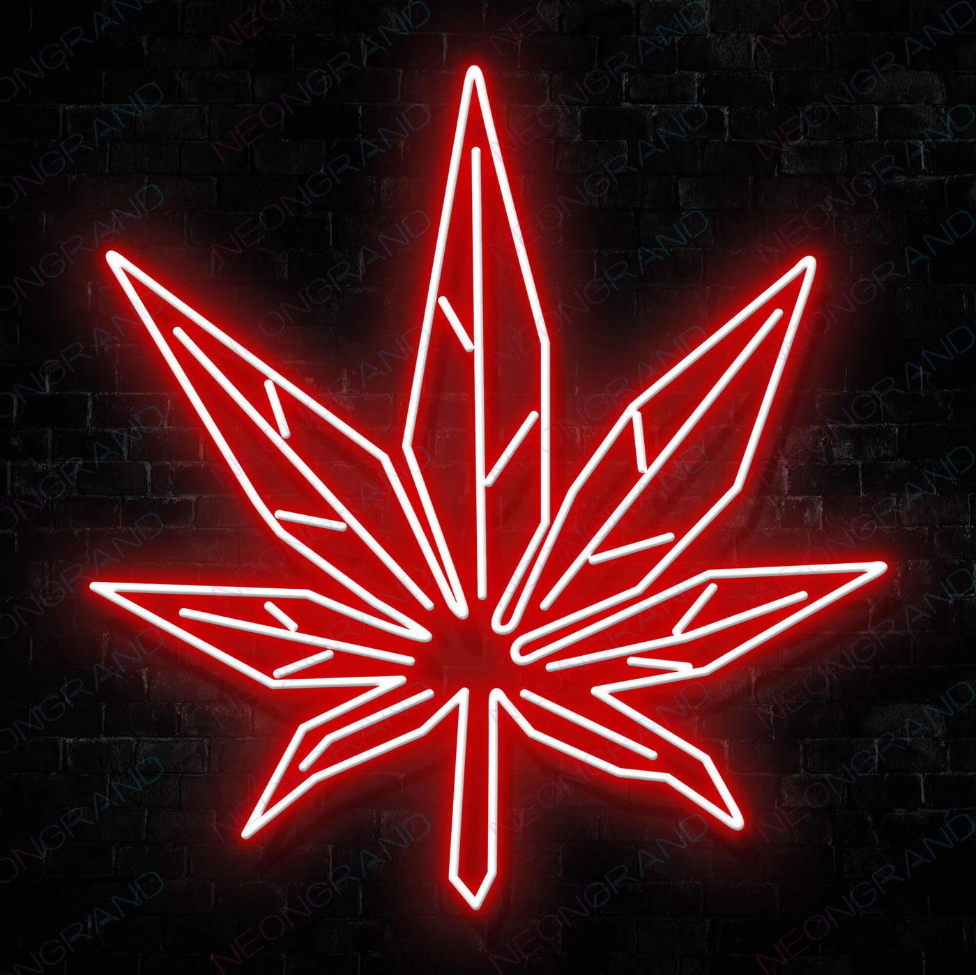 Neon Green Weed Cannabis Sign Led Light Neongrand