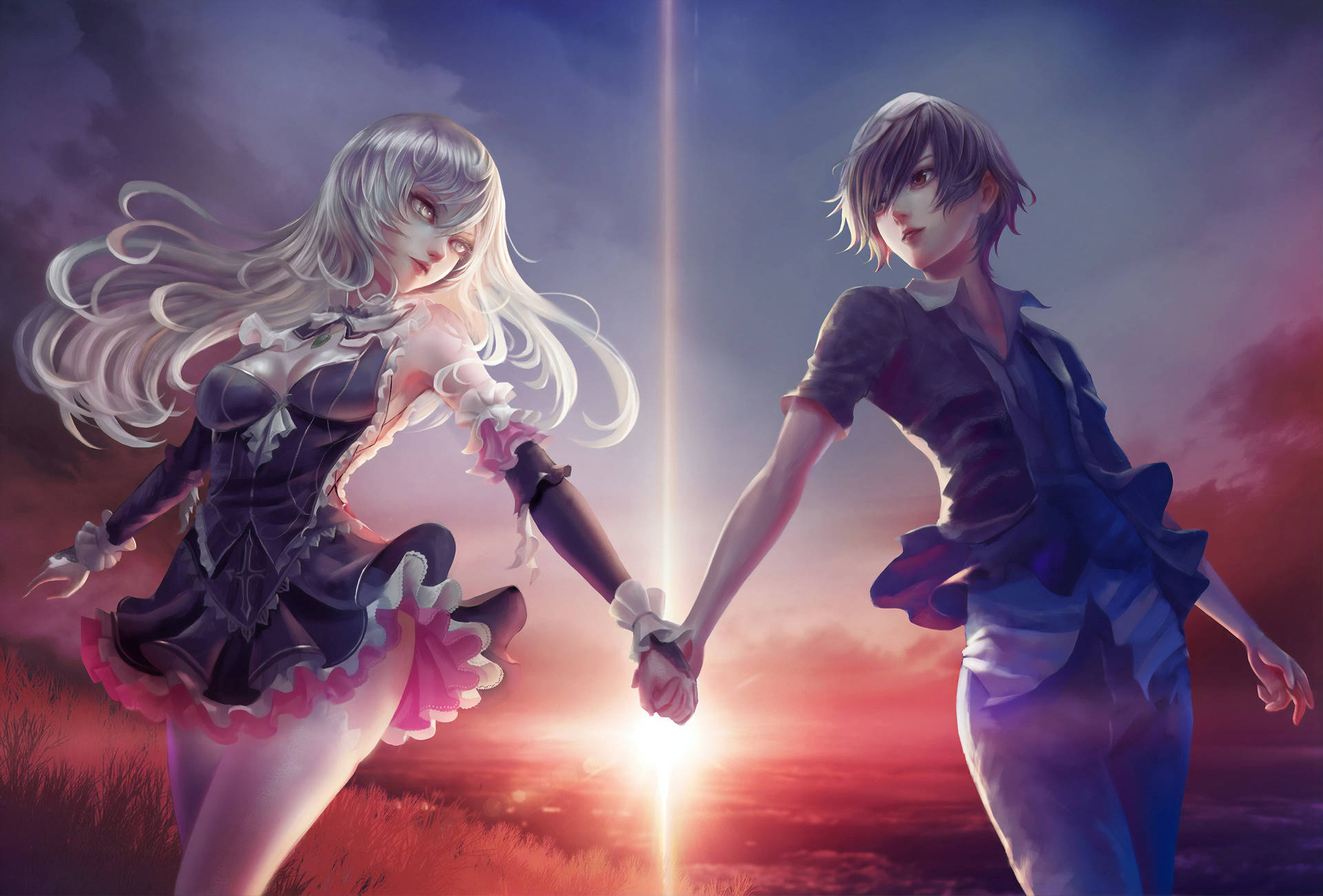 Aesthetic Anime Couple Wallpaper
