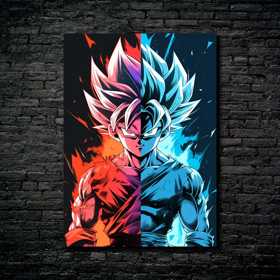 Dragon Ball Red Blue Artwork By Moqotib