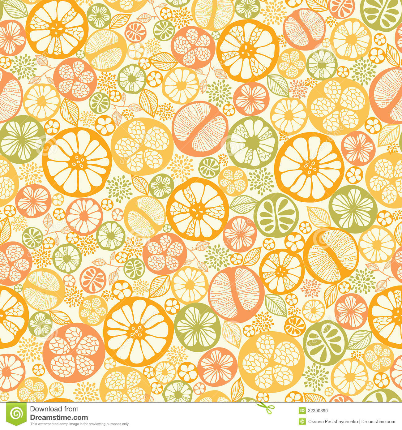 Lemon Pattern Wallpaper Citrus Slices Seamless