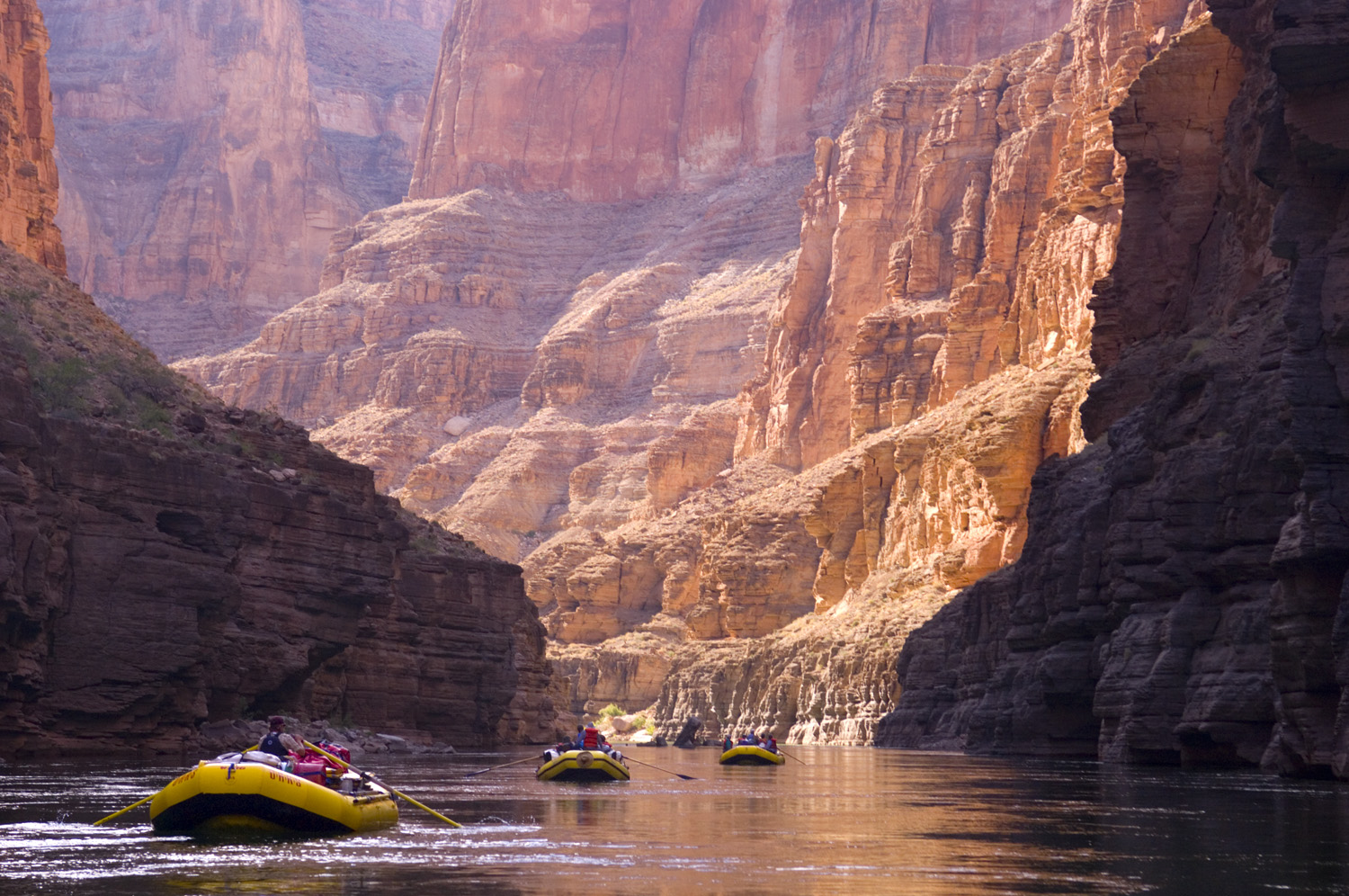 Grand Canyon River Rafting HD Wallpaper Background Image