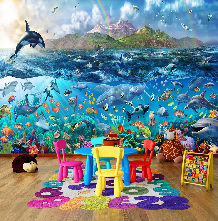Sea Life Underwater Ocean Fishes Photo Wallpaper Wall Mural 335x236cm
