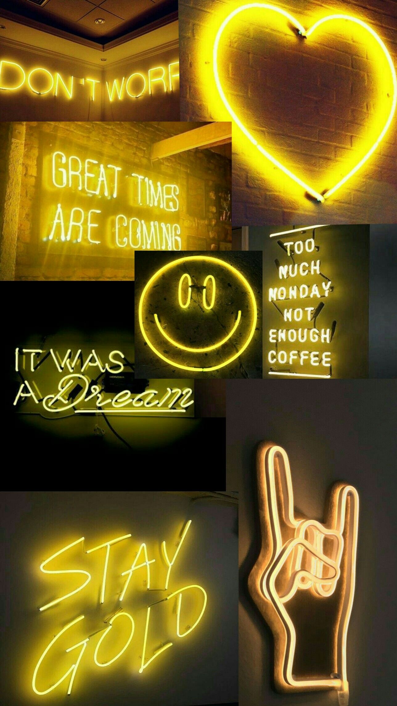 Neon Yellow Aesthetic Wallpaper