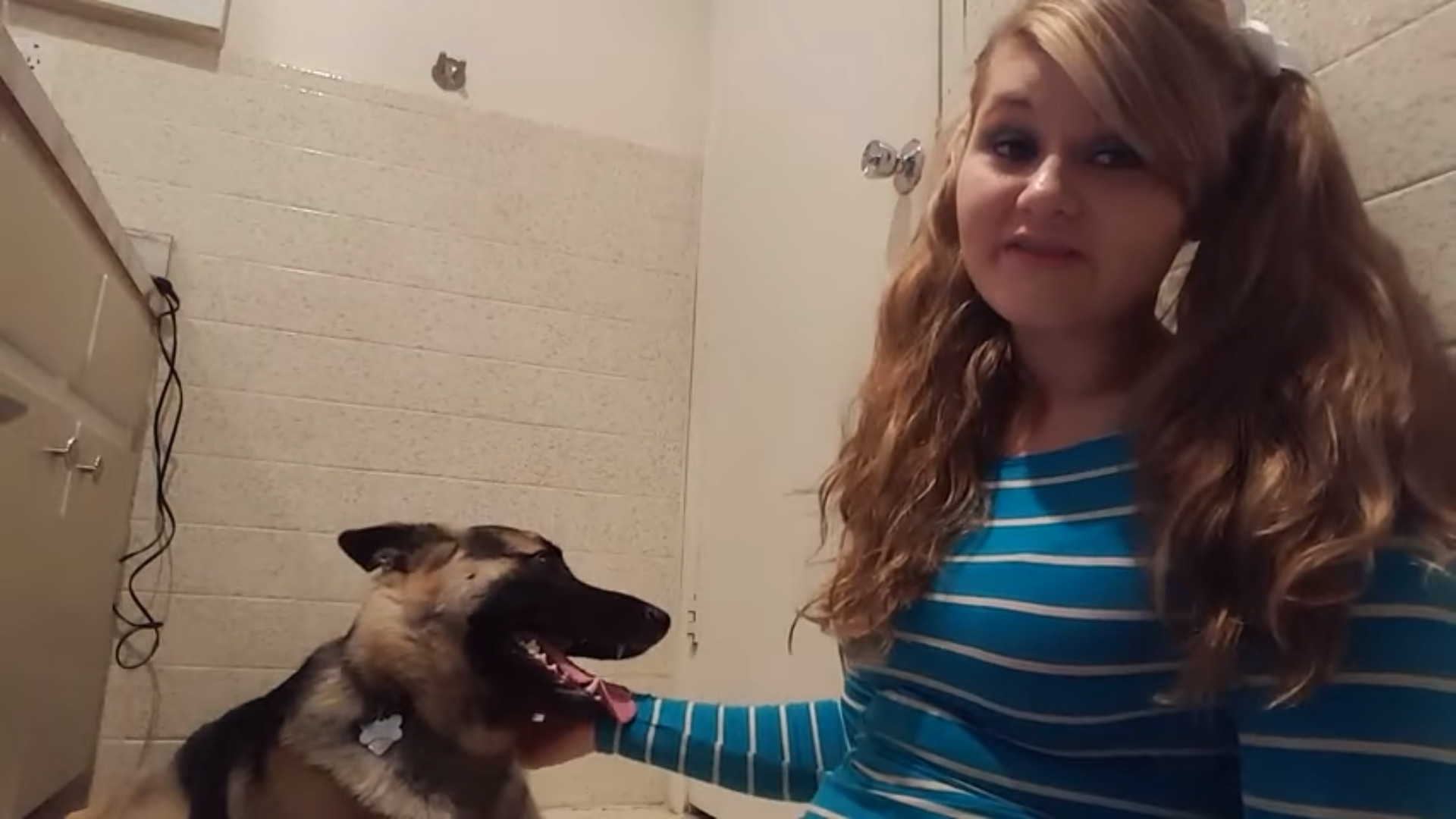 Dog And Girl Wallpaper