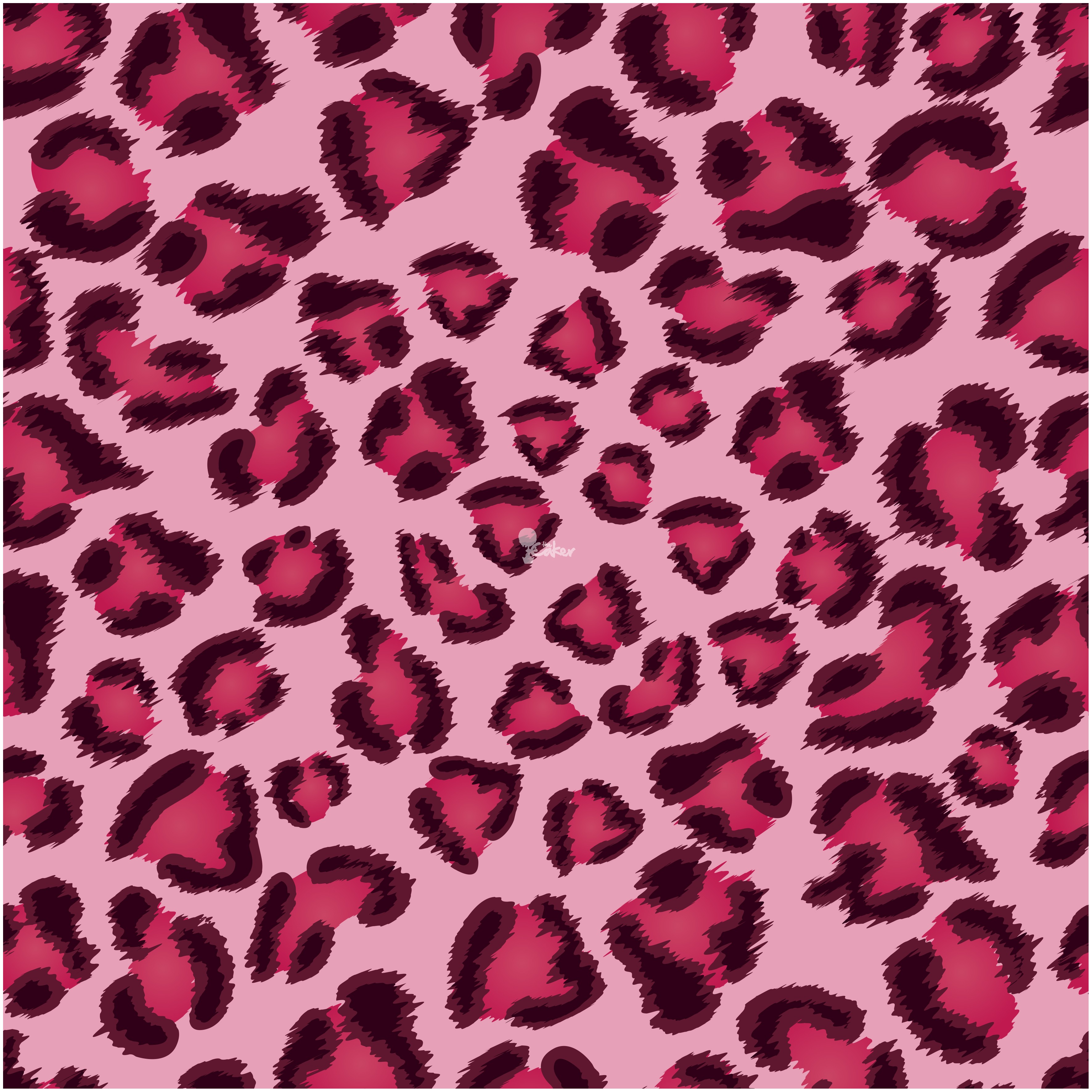 Leopard Print Pink Edible Icing Background Pattern