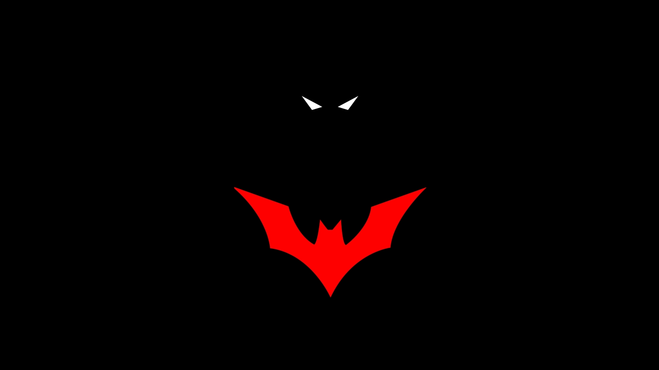 Dark Batman Beyond Black Background Logo Wallpaper