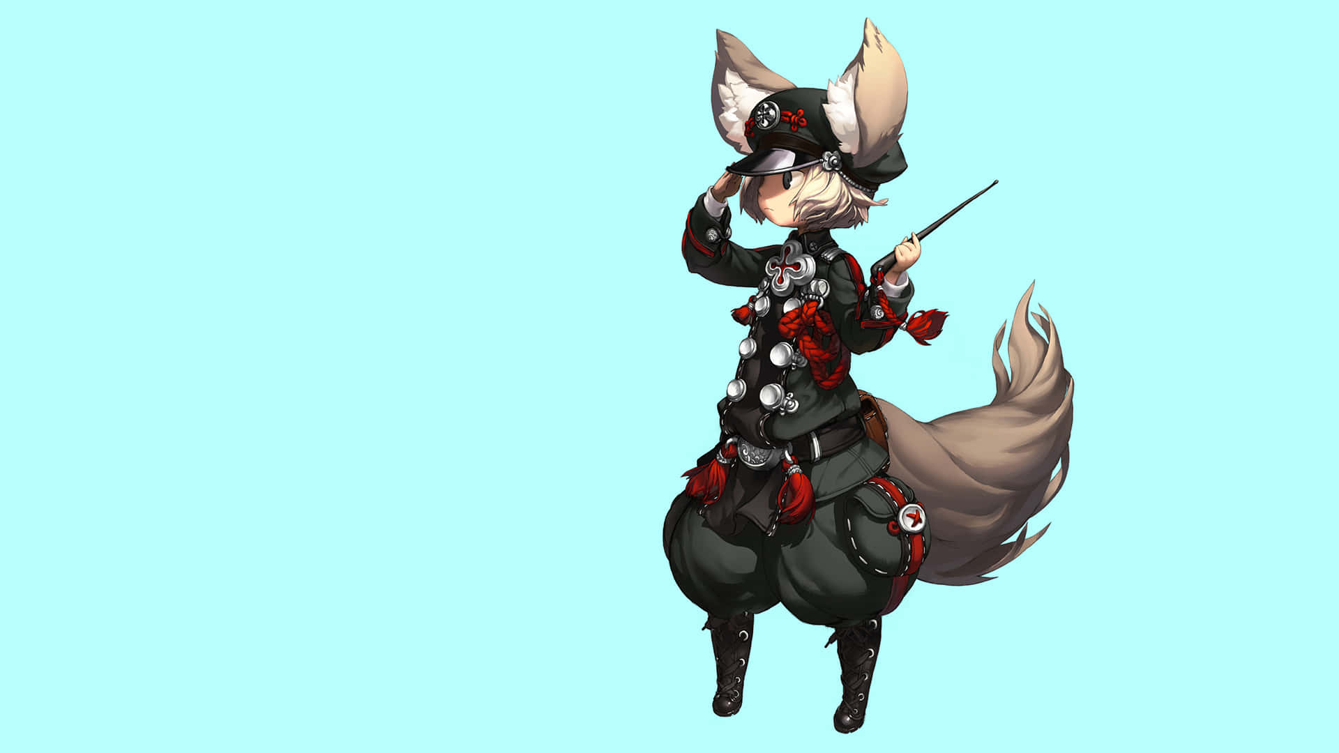 A Fox In Costume With Gun Wallpaper