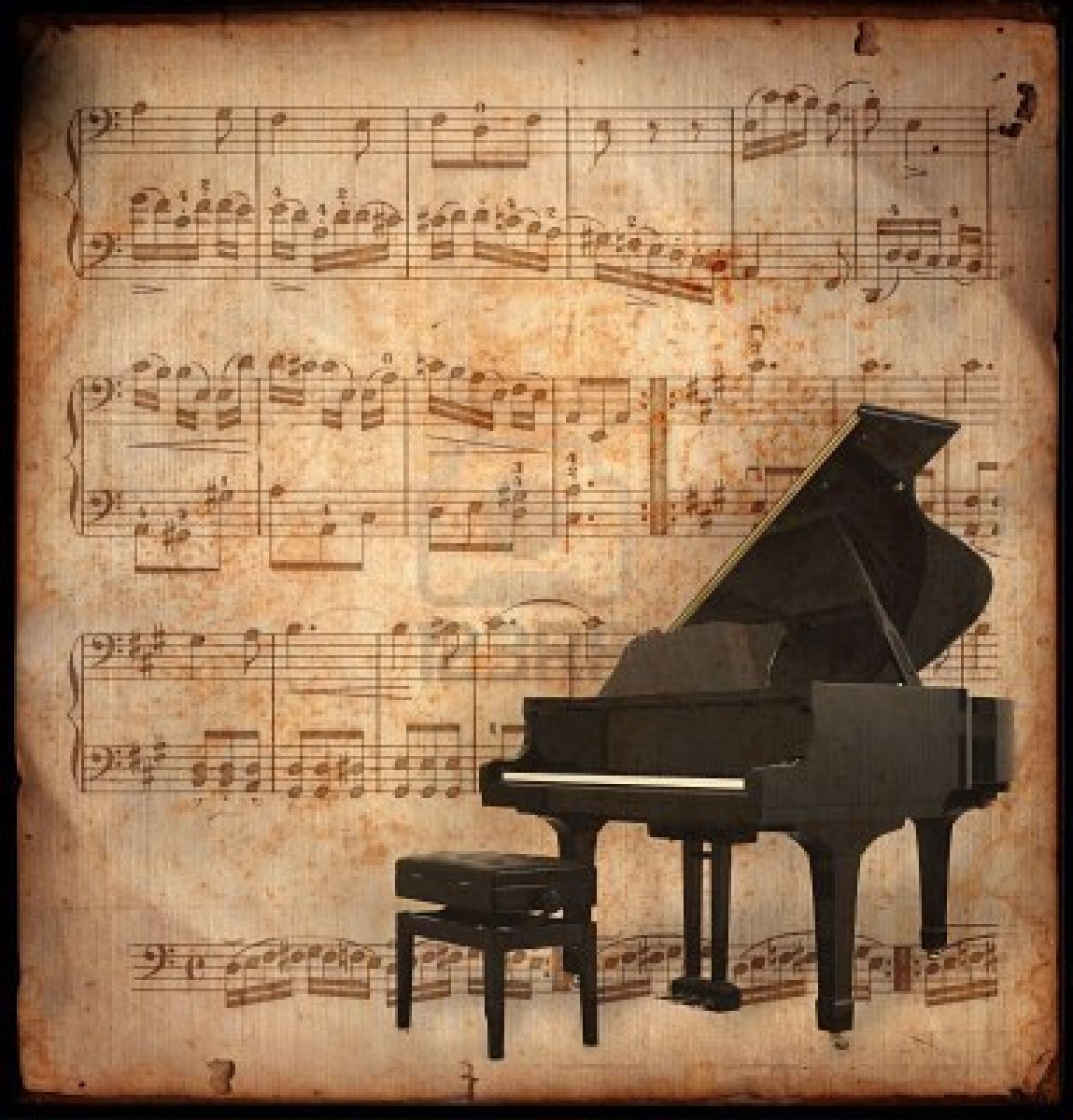 Old Piano Wallpaper Hd Background Desktop