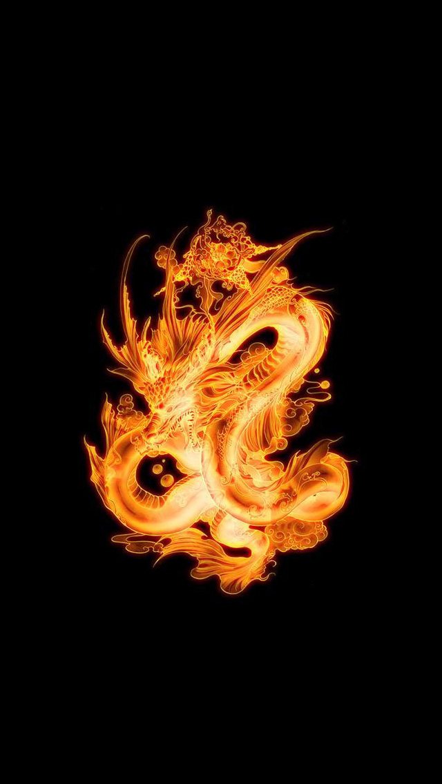 Fiery Dragon iPhone Wallpaper Background And