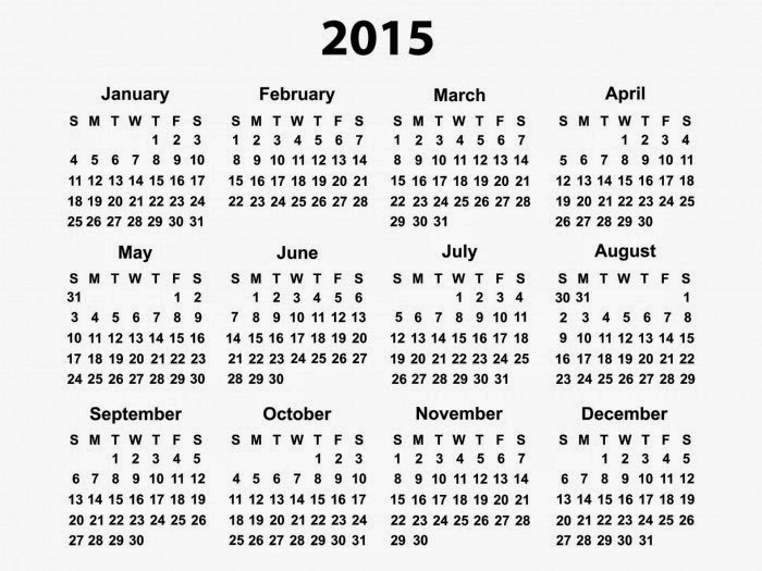 Download Free Calendar 2015 HD Wallpaper