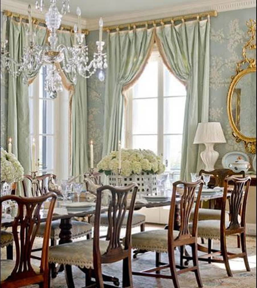 Wallpaper And Orante Mirror Long Curtains Gallery Of French