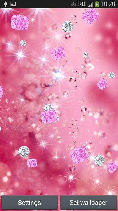 Pink Diamonds Live Wallpaper Screenshot 4 384x683