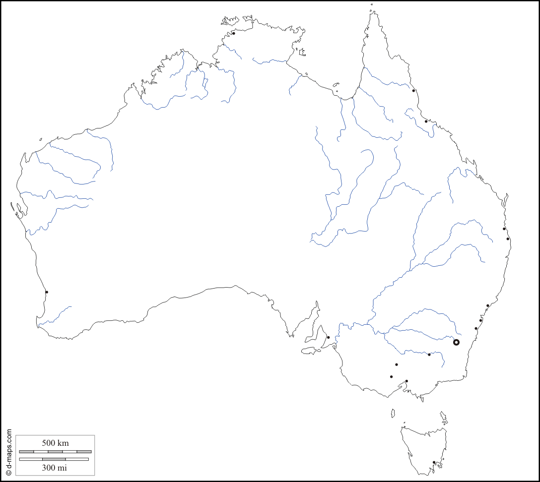 Australia Map Outline For Kids