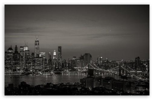 New York City Black And White HD Desktop Wallpaper Widescreen High