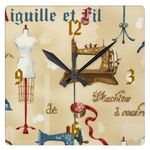 🔥 Free download Vintage Wallpaper Sewing Room Print Clock Zazzle