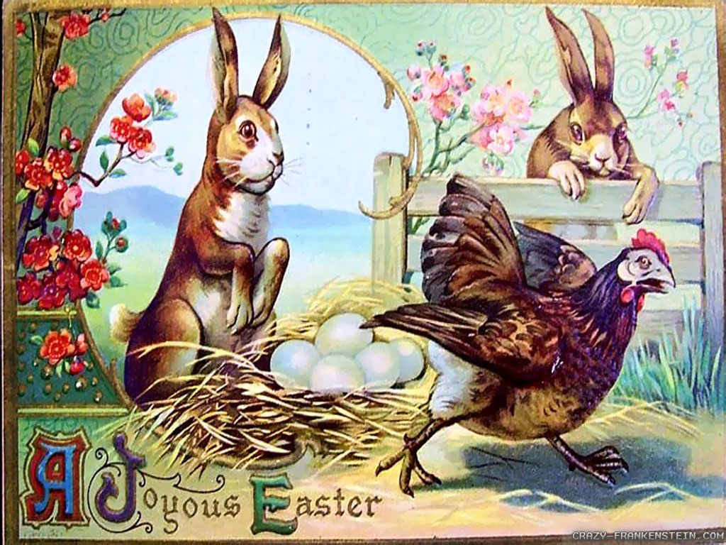 Wallpaper Vintage Easter Greetings