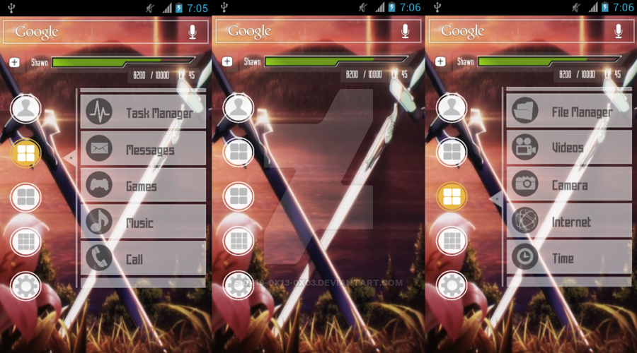 Sword Art Online Ui On Android Ics By