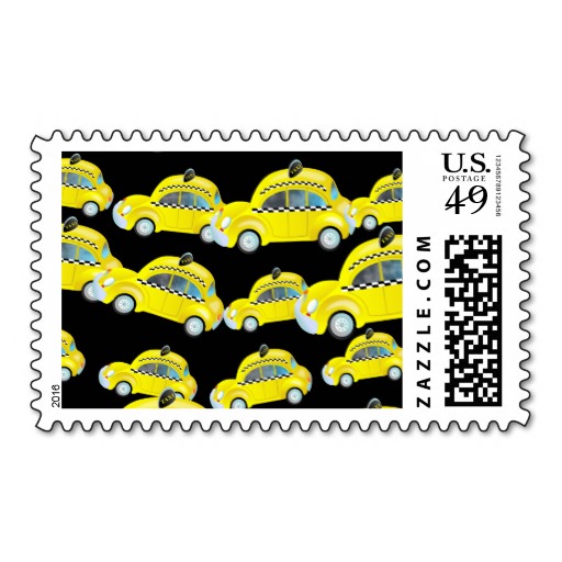 Taxi Wallpaper Postage Stamps