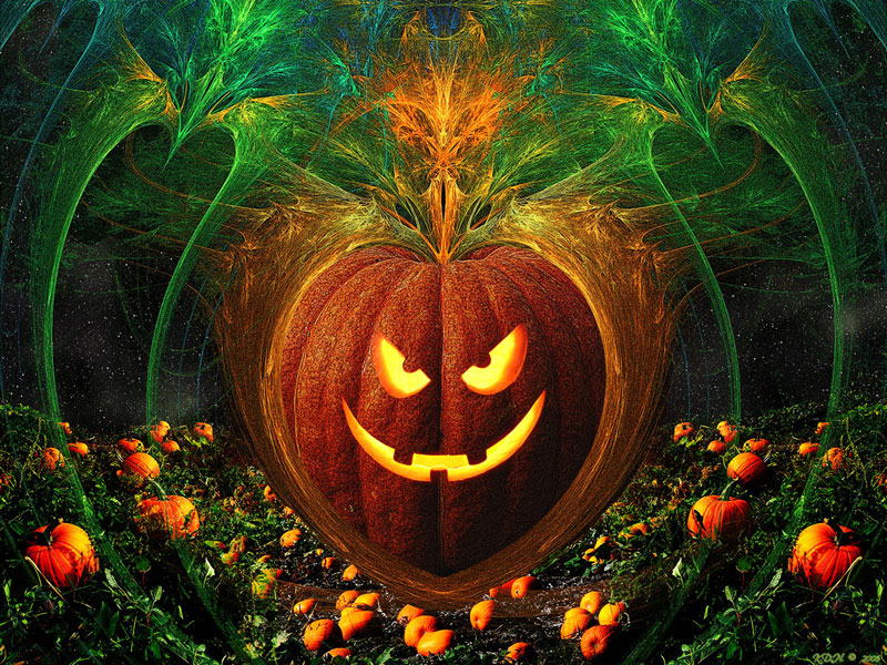 Screensavers Halloween M Colors Pumpkin Desktop