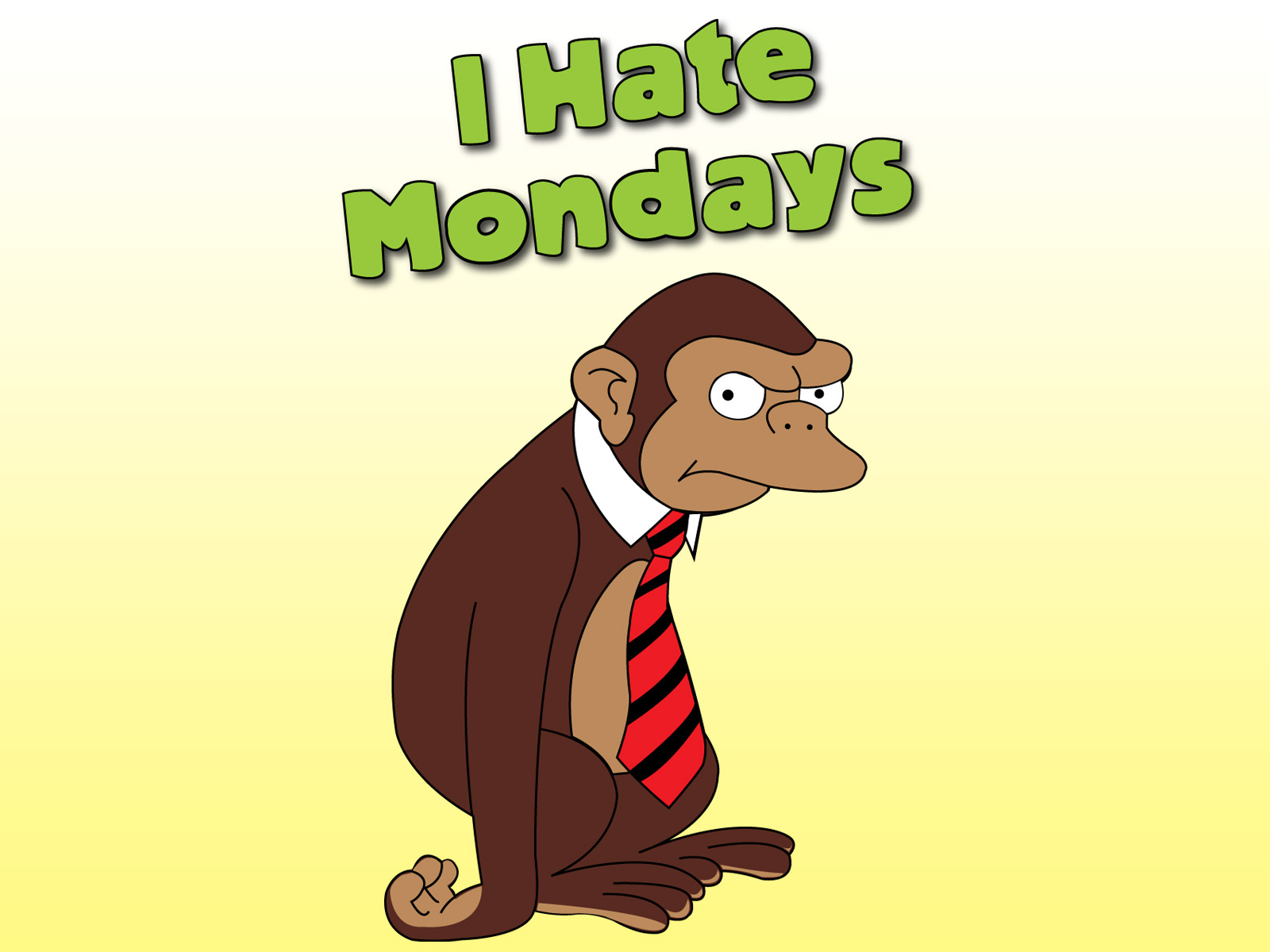 Monday Monkey Lives For The Weekends Desktop And Mobile Wallpaper