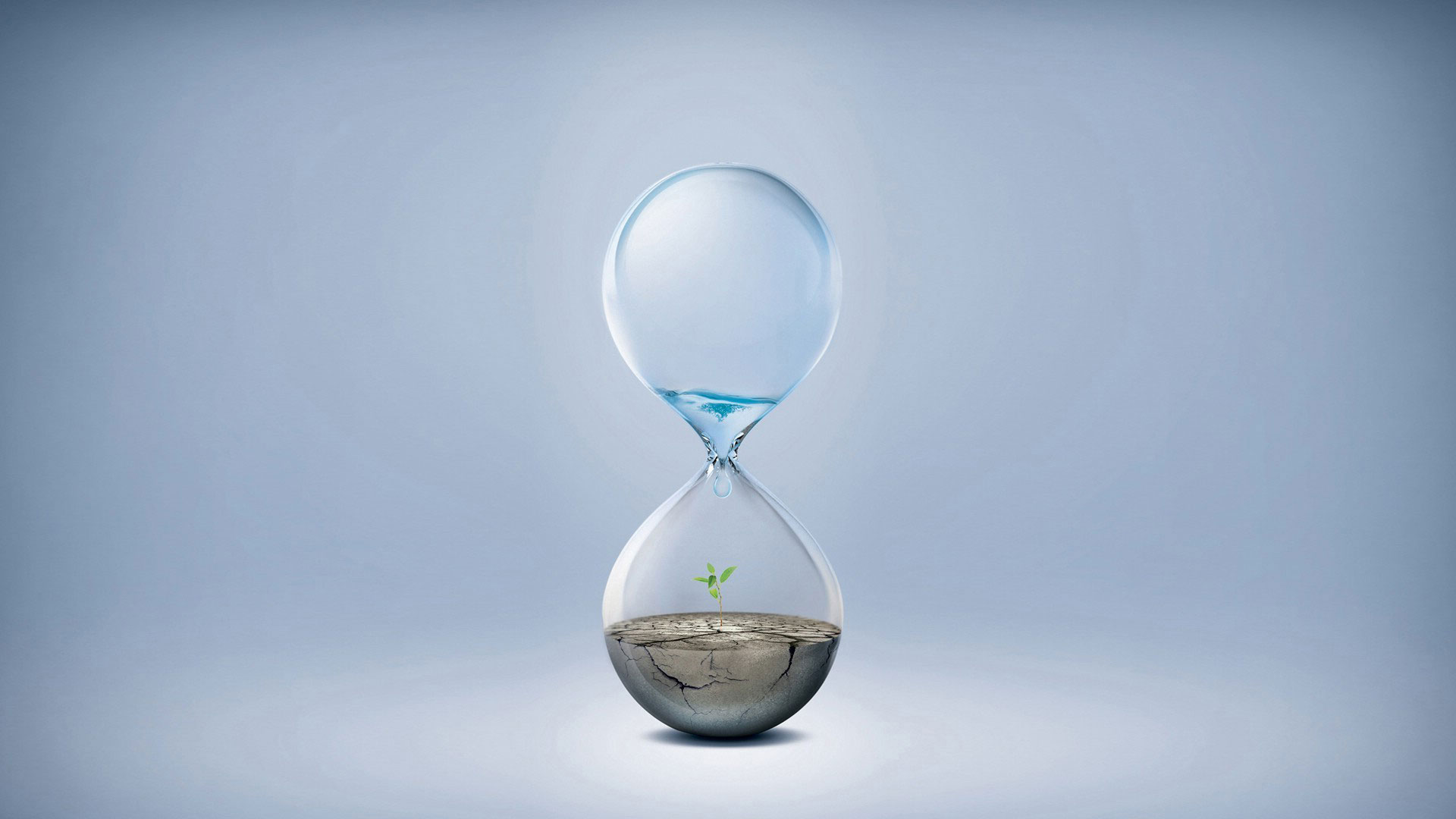 Climate Change Hourglass Water Earth Desktop Wallpaper