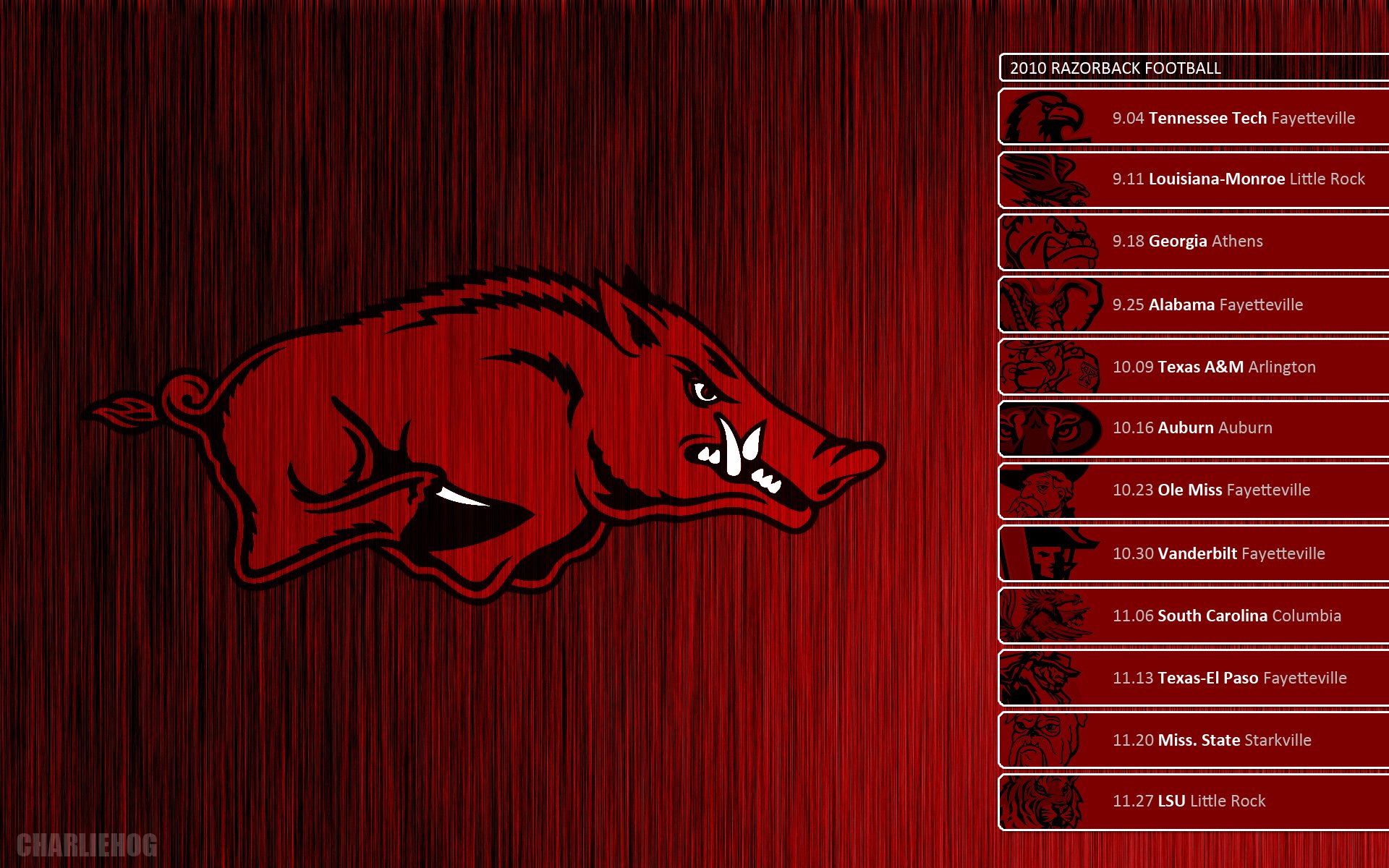 Arkansas Razorbacks College Football Wallpaper Background