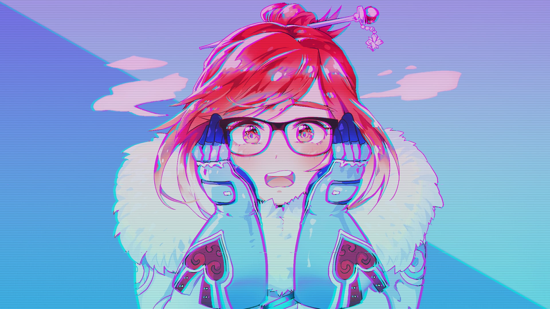 Female Anime Character Illustration Mei Overwatch Anniversary